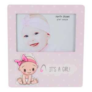 Portafotos "it's a girl" madera