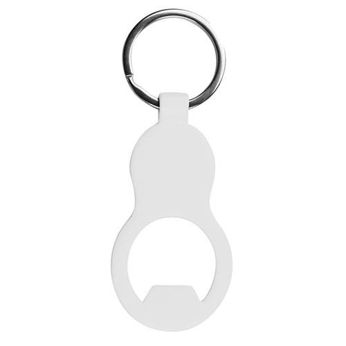 Llavero abrebotellas aluminio en caja blanco