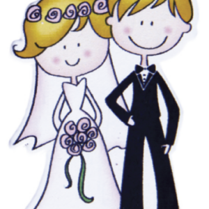 Pack 6 pinzas novios madera