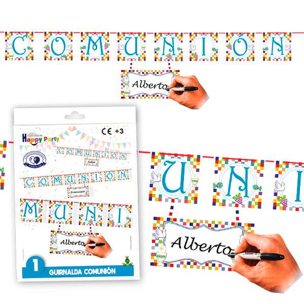 Guirnalda comunión niño personalizable