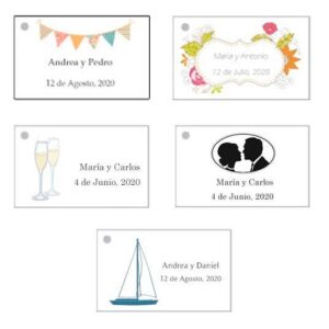 Lote 25 tarjetas precortadas personalizadas