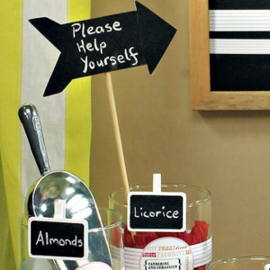 Pizarras con forma de flecha