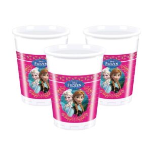 Pack de 9 vasos de plástico frozen