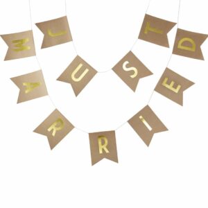 Guirnalda kraft "just married"