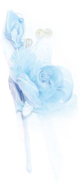 Flor de tela grande azul