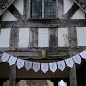 Banderitas "just married"