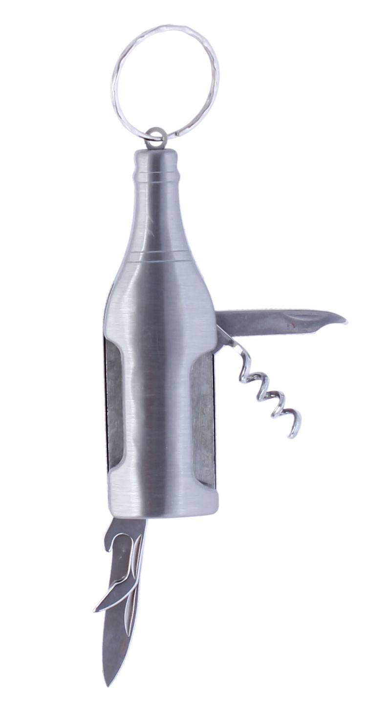 Llavero botella navaja + multiusos en caja