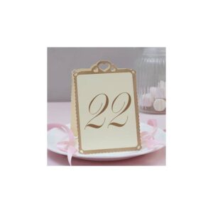 Número de mesa color marfil