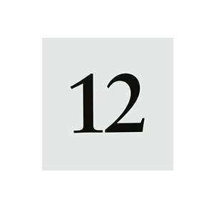 Número de mesa cuadrados.