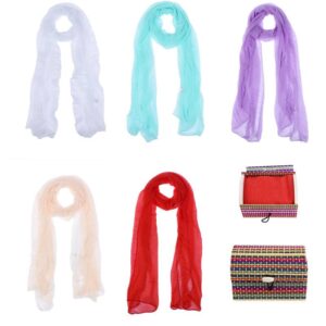 Pañuelo "colorful" presentado en baúl de regalo