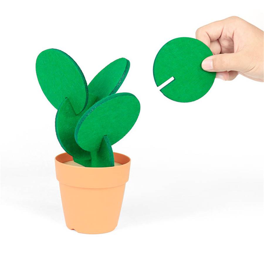 Set de 6 posavasos fieltro cactus