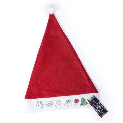 Gorro papa noel niño para colorear