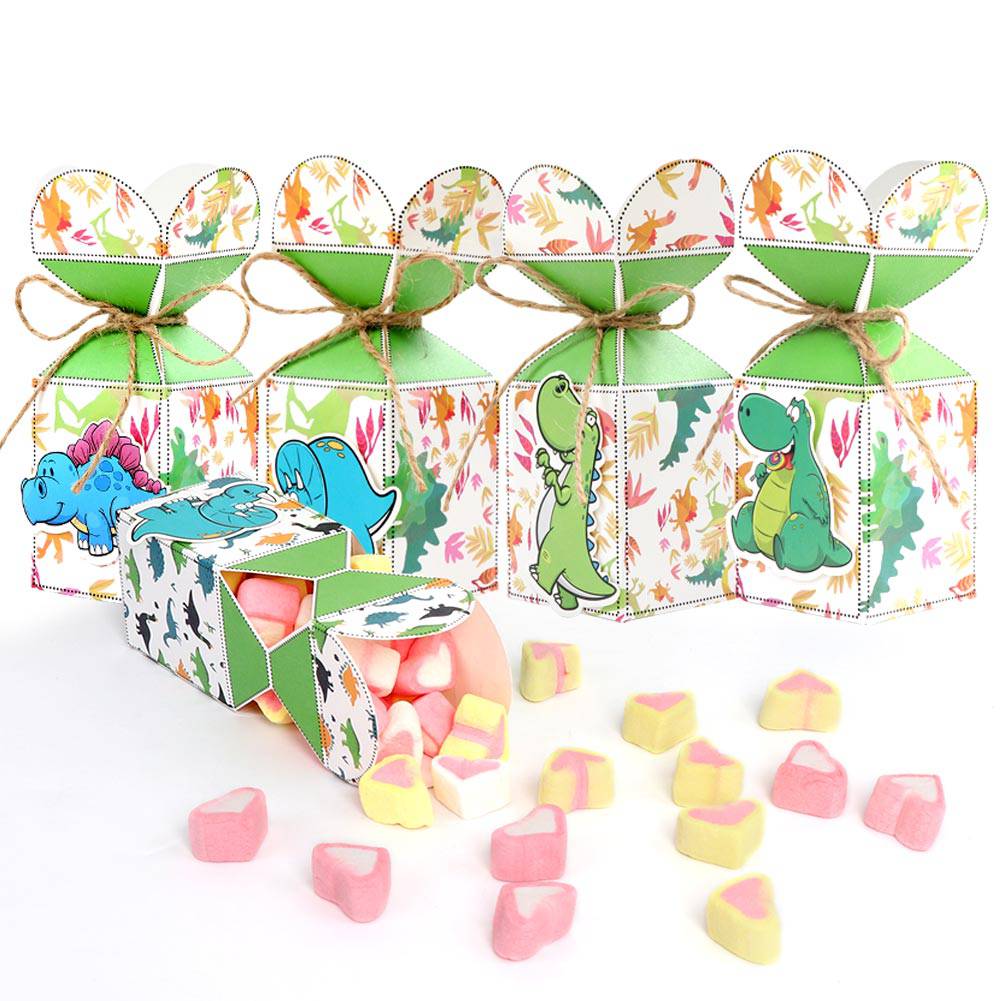 Lote de 12 bolsas cartón fiesta dinosaurios