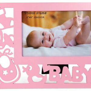 Portafotos calado baby rosa