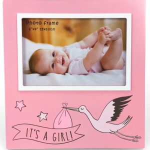 Portafotos cigüeña it's a girl