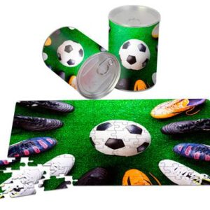Puzzle en lata regalo fútbol