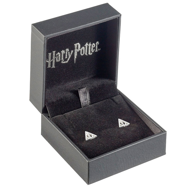Pendientes Deathly Hallows plata