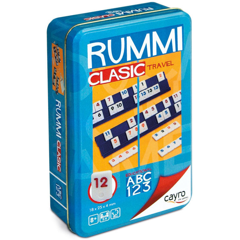 Juego Rummi viaje caja metalica