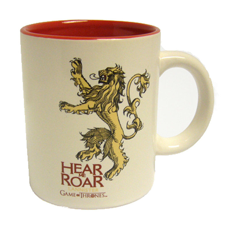 Taza ceramica Lannister Juego de Tronos roja