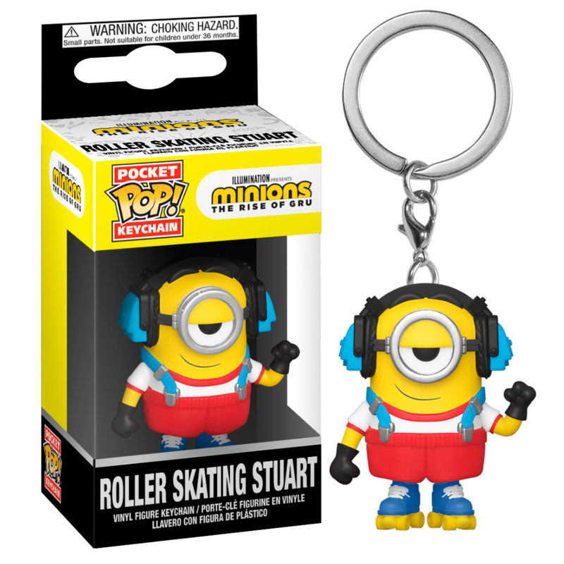 Llavero Pocket POP Minions 2 Roller Skating Stuart