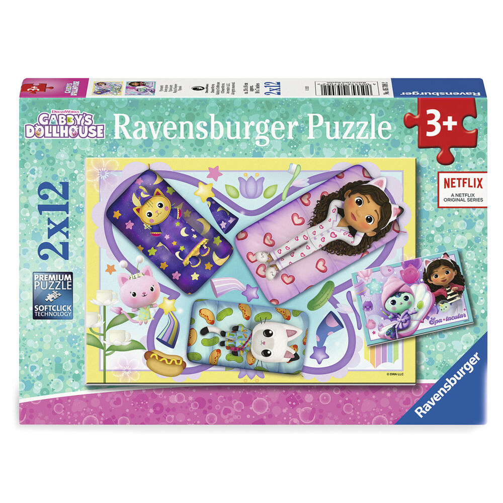 Puzzle La Casa de Muñecas de Gabby 2x12pzs
