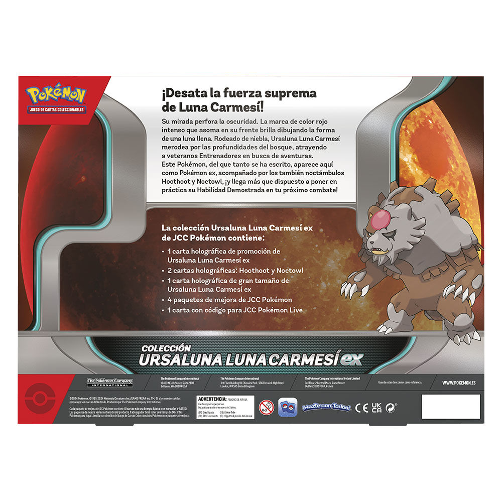 Blister cartas Ursaluna Luna Carmesi Pokemon español