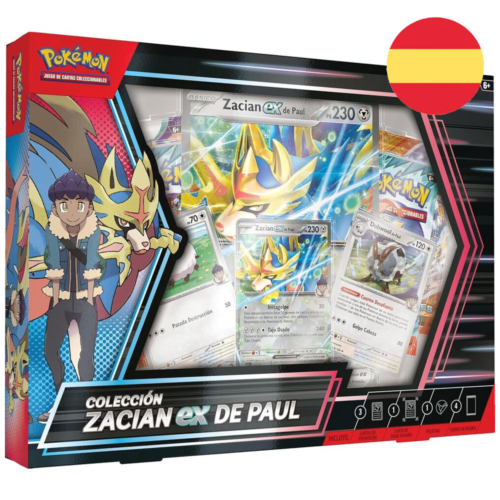 Blister cartas Zacian Ex de Paul Pokemon español
