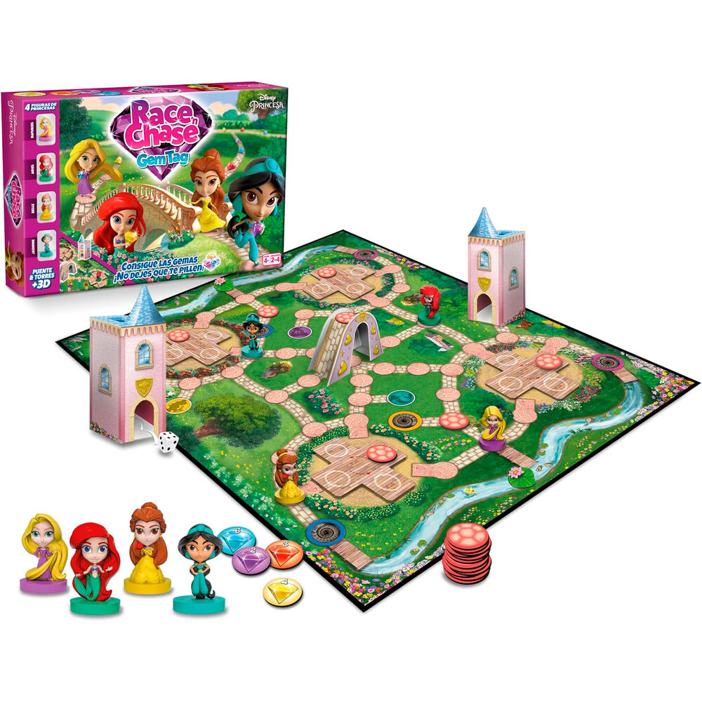 Juego mesa Race Chase Princesas Disney español
