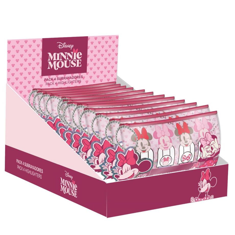 Set 4 subrayadores Minnie Disney surtido