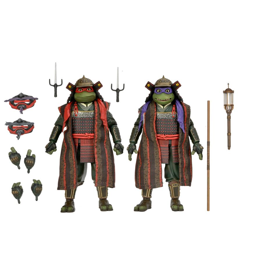 Blister 2 figuras Donatello & Raphael Teenage Mutant Tortugas Ninja 3 18cm