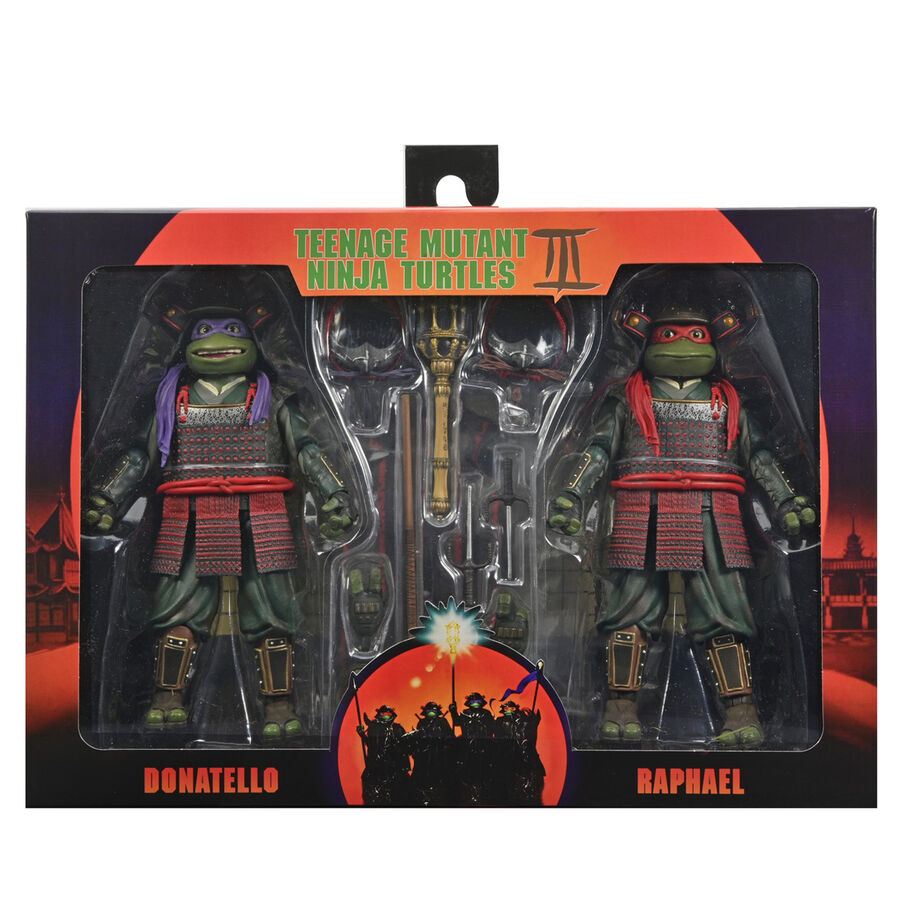 Blister 2 figuras Donatello & Raphael Teenage Mutant Tortugas Ninja 3 18cm