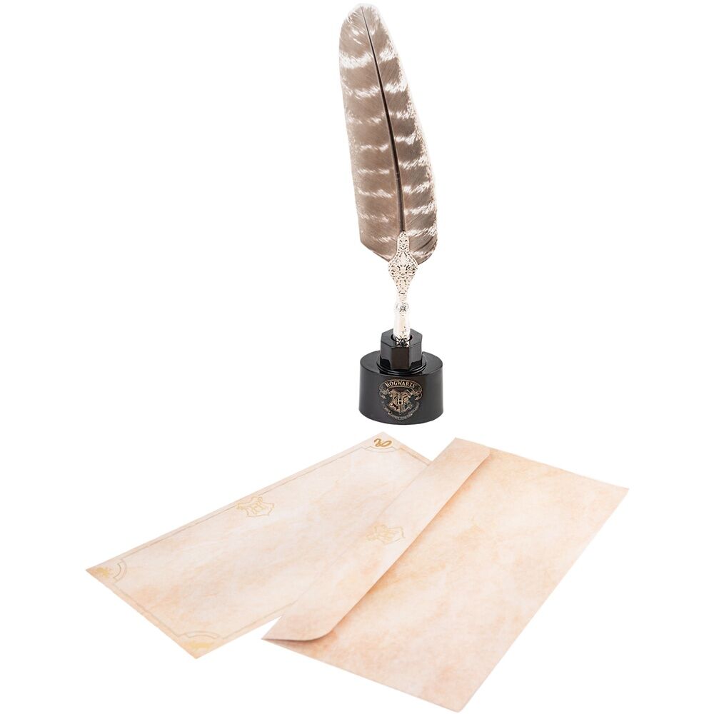 Blister Boligrafo Pluma + Cartas Harry Potter