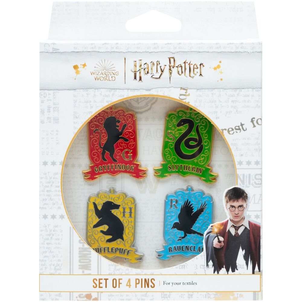 Set 4 pins Hogwarts Harry Potter