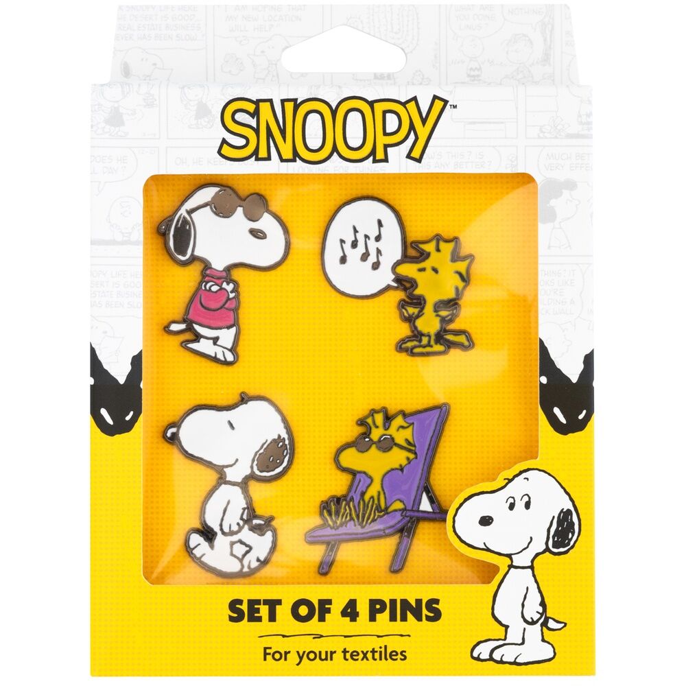 Set 4 pins Snoopy