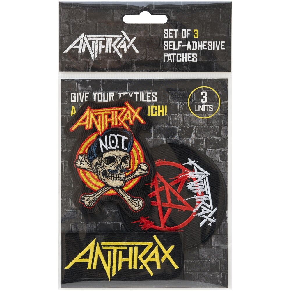 Set 3 parches Anthrax