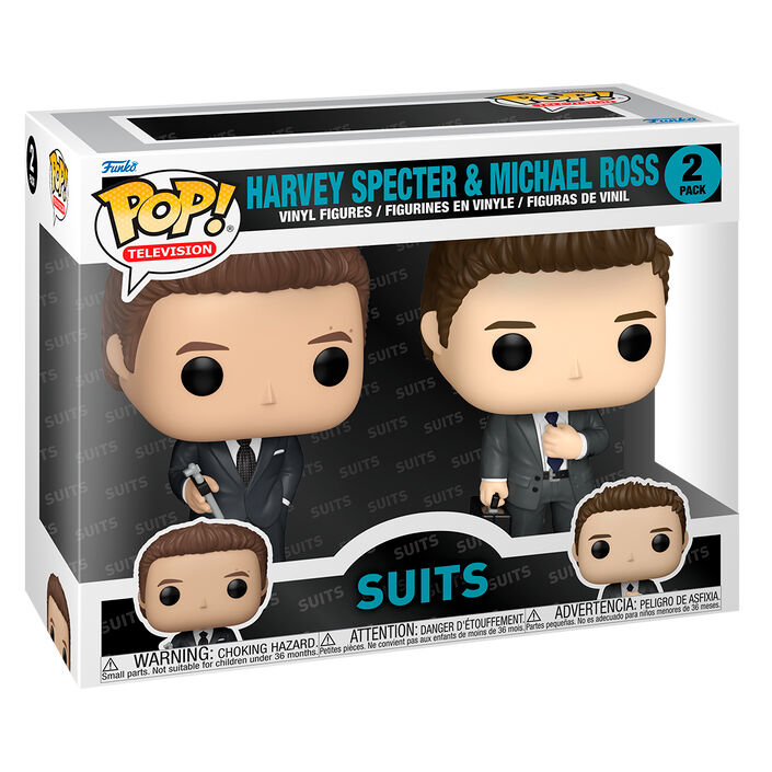 Blister 2 figuras POP Suits Harvey Specter & Michael Ross