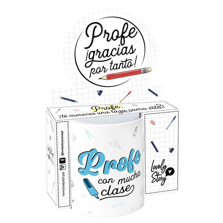 Taza - Profe Con Mucha Clase 330ml