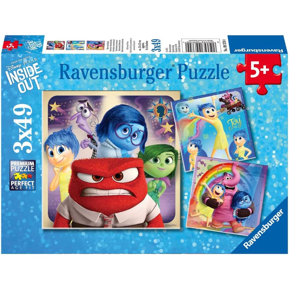 Puzzle Del Reves Disney Pixar 3x49pzs
