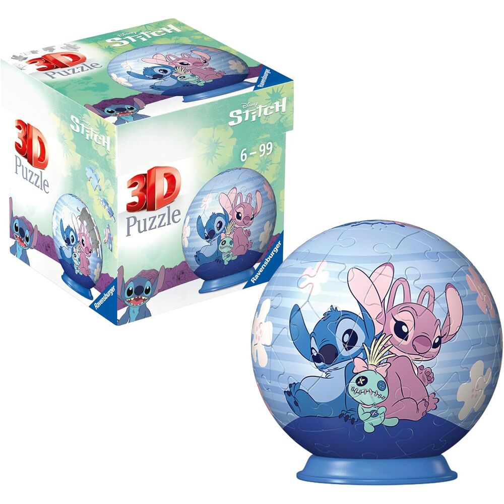 Puzzle 3D Angel & Stitch Disney 54pzs