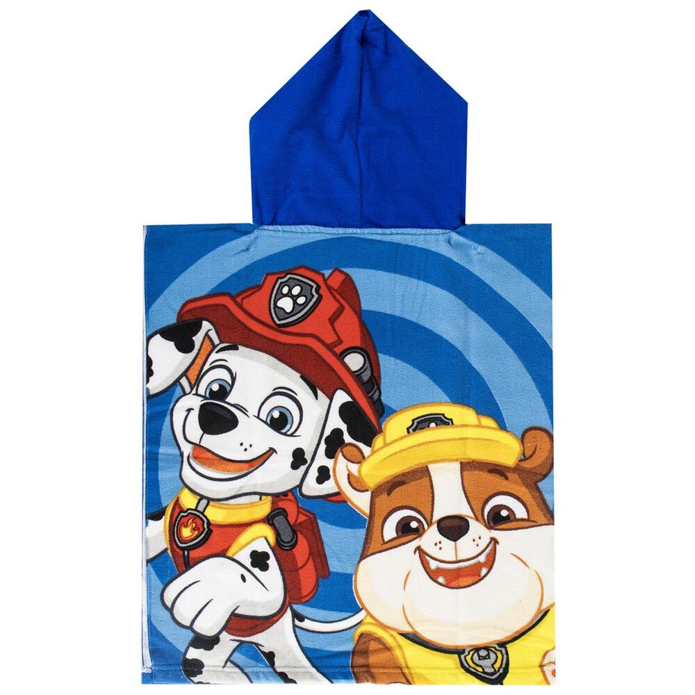 Poncho toalla Patrulla Canina Paw Patrol microfibra