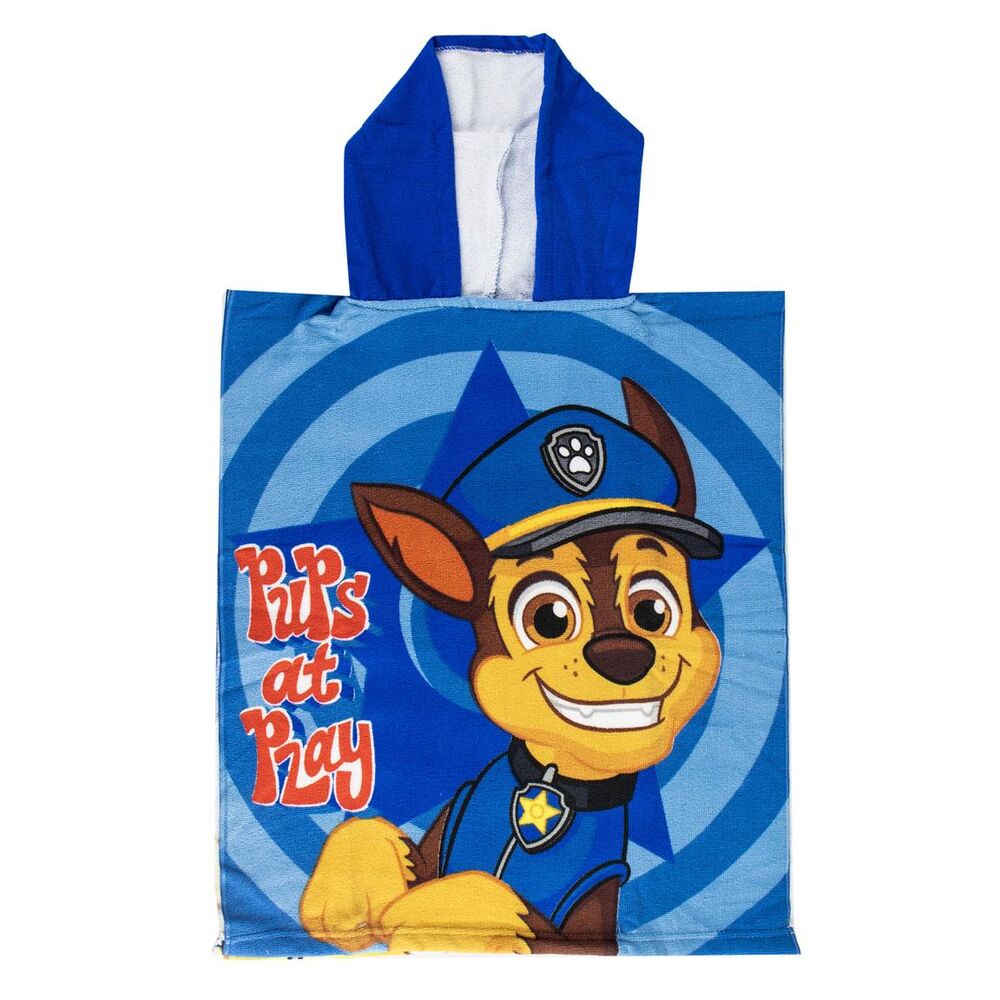 Poncho toalla Patrulla Canina Paw Patrol microfibra