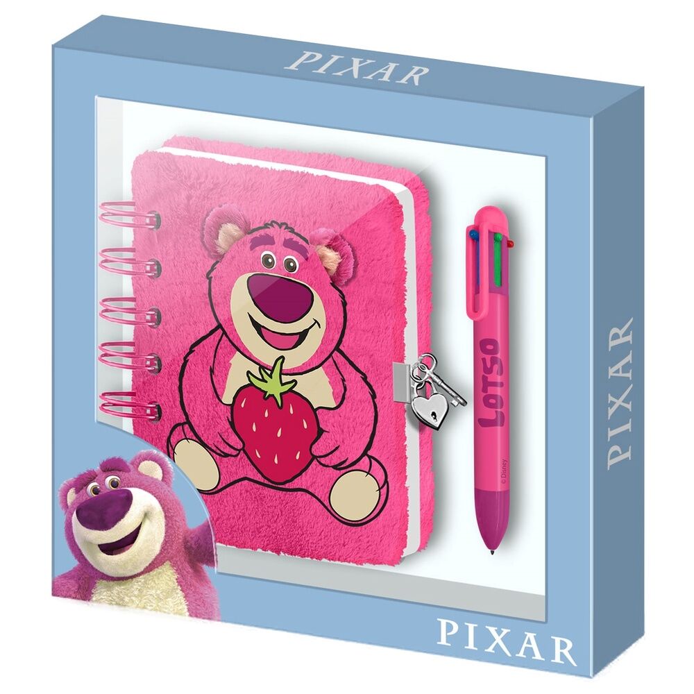 Diario peluche + Boligrafo Fresa Lotso Toy Story Disney Pixar