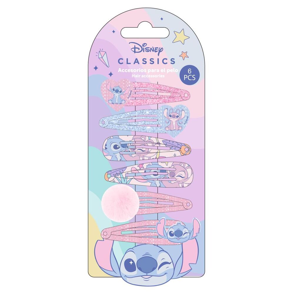 Blister 6 horquillas pelo Stitch Disney