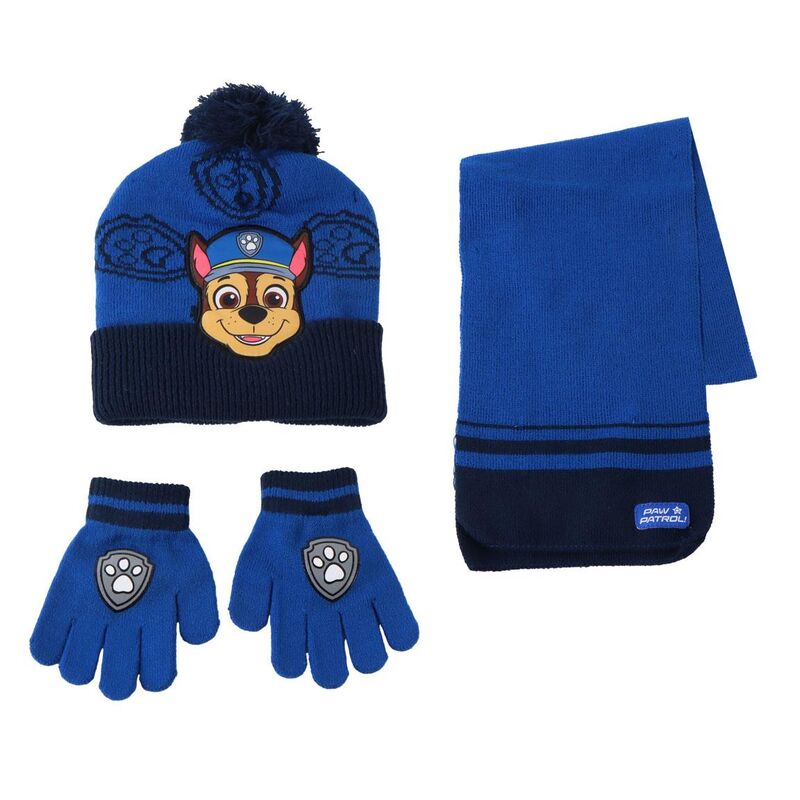 Conjunto gorro guantes bufanda Patrulla Canina Paw Patrol