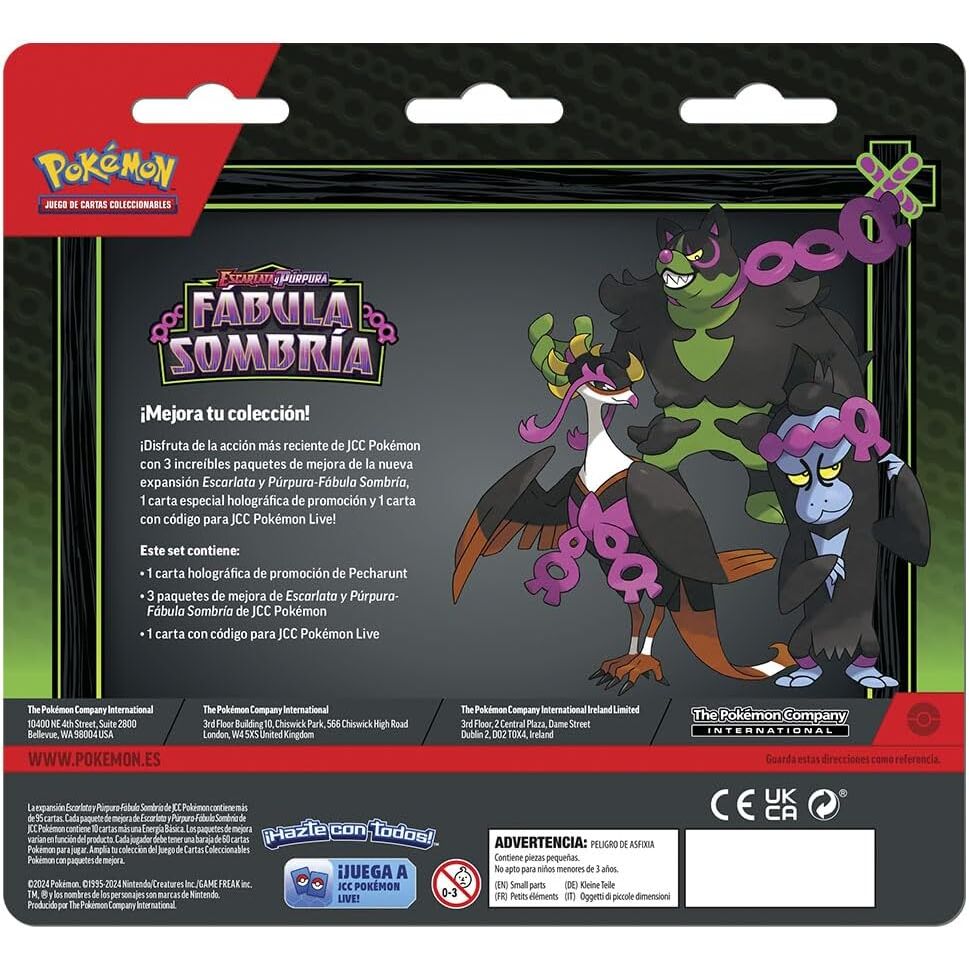 Blister cartas Fabula Sombria Escarlata y Pupura Pokemon español