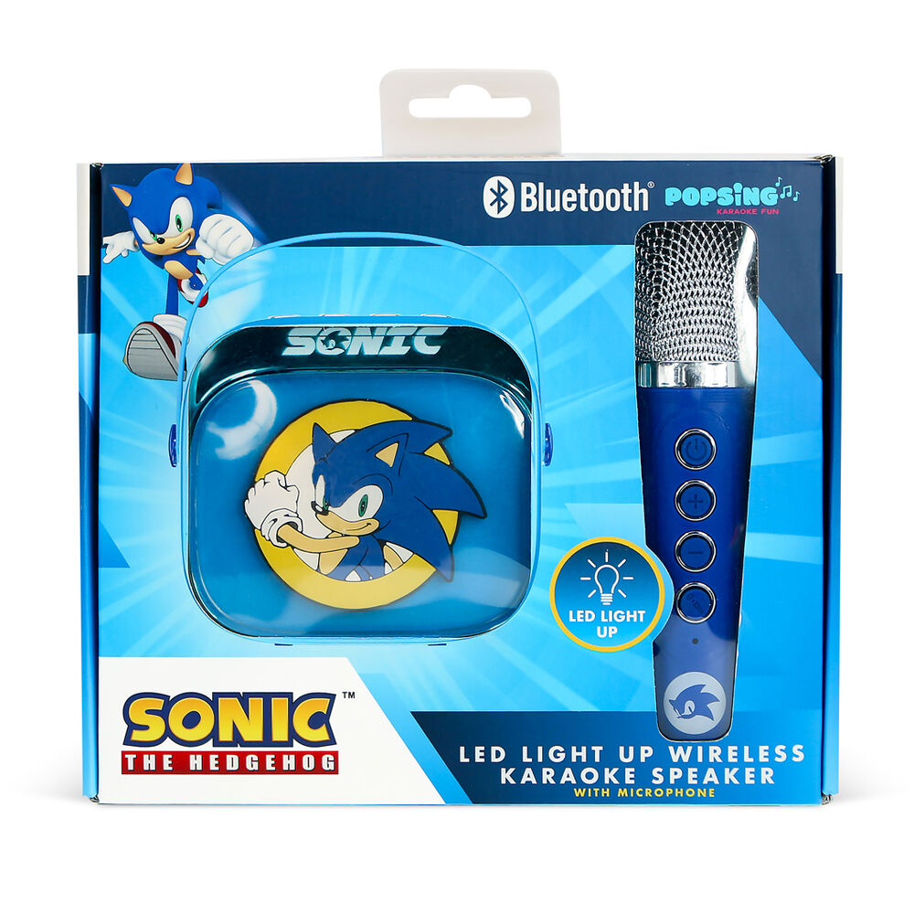 Altavoz y Micro Karaoke LED Sonic The Hedgehog