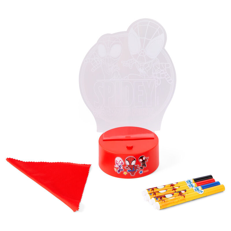 Figura para pintar luz LED Spiderman Marvel