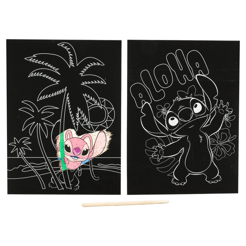 Set papeleria Scratch Art Stitch Disney