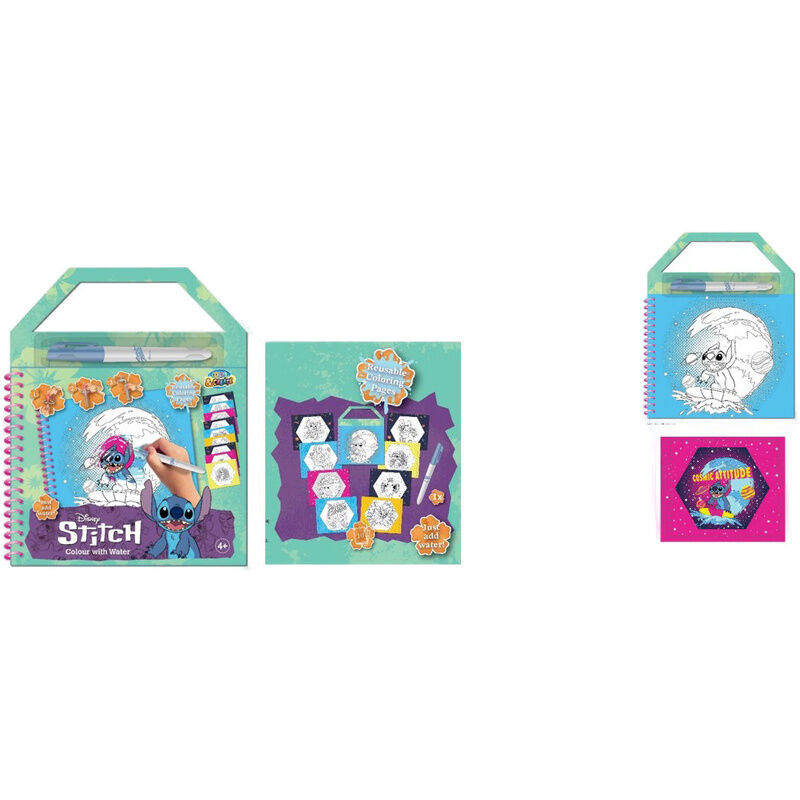 Libro magico pinta con agua Stitch Disney