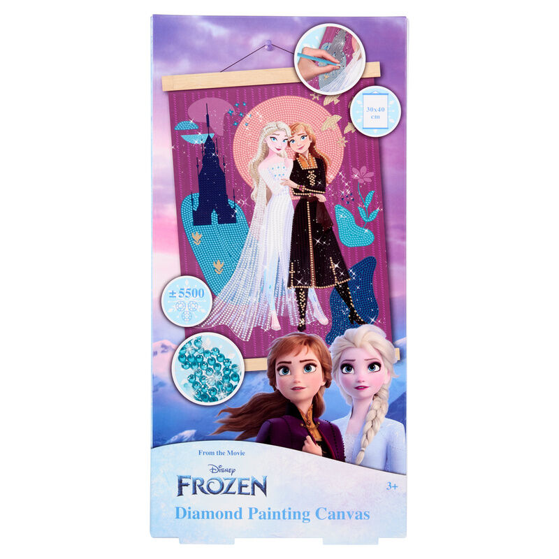Marco madera pinta con diamantes Frozen Disney